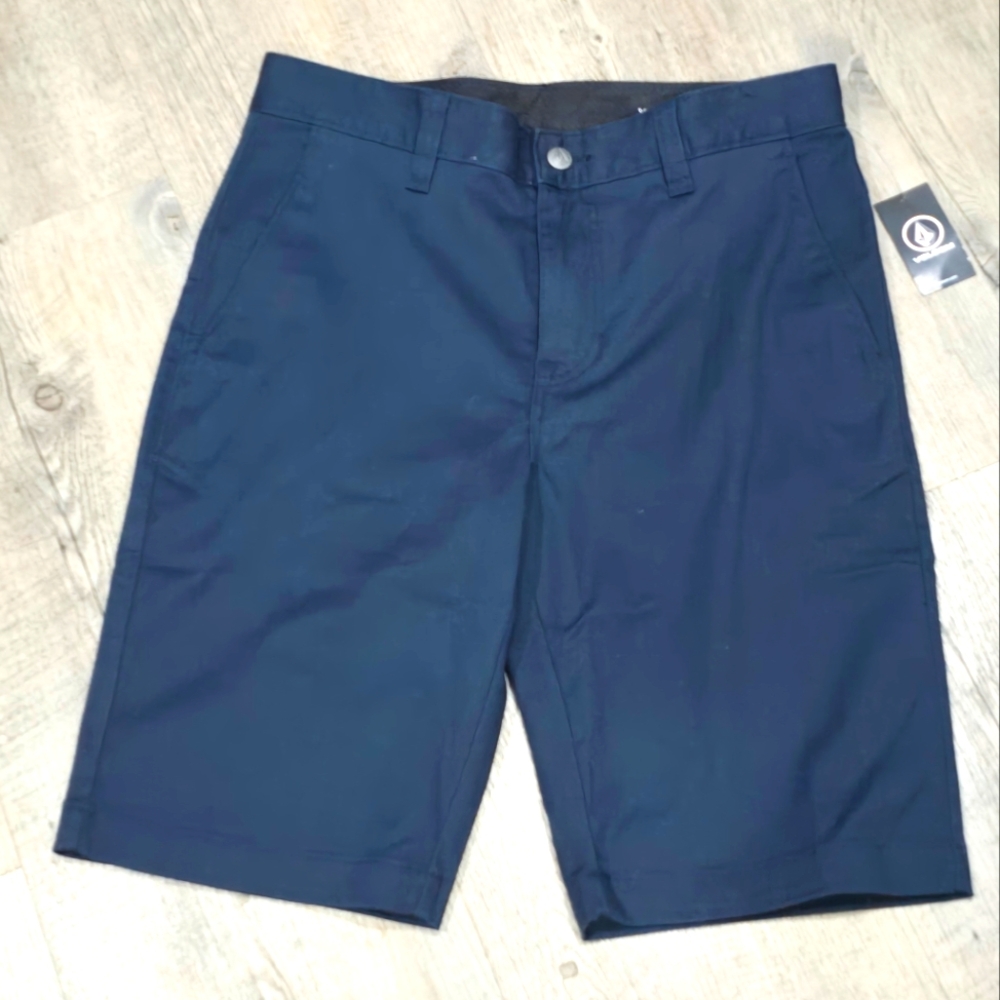 Volcom Navy Vmonty Stretch 22 Shorts Size 30 NEW with Tag